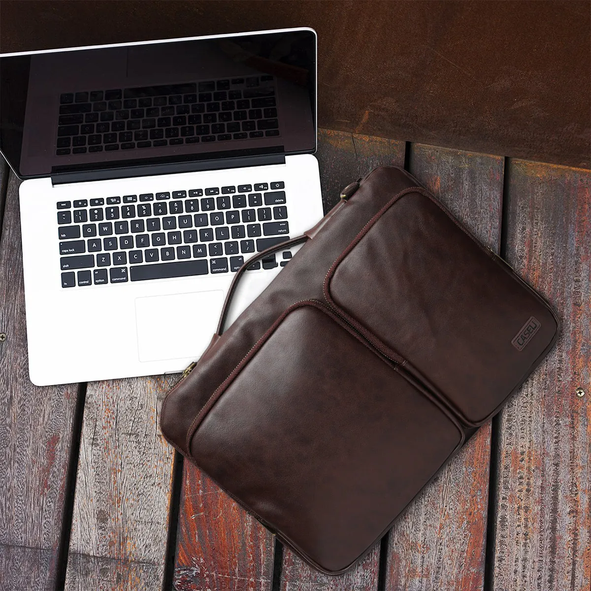 15.6 inch Laptop Leather Shoulder Bag (MA016)