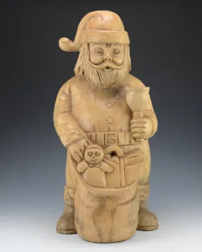 18 inch wooden Santa Claus Carving