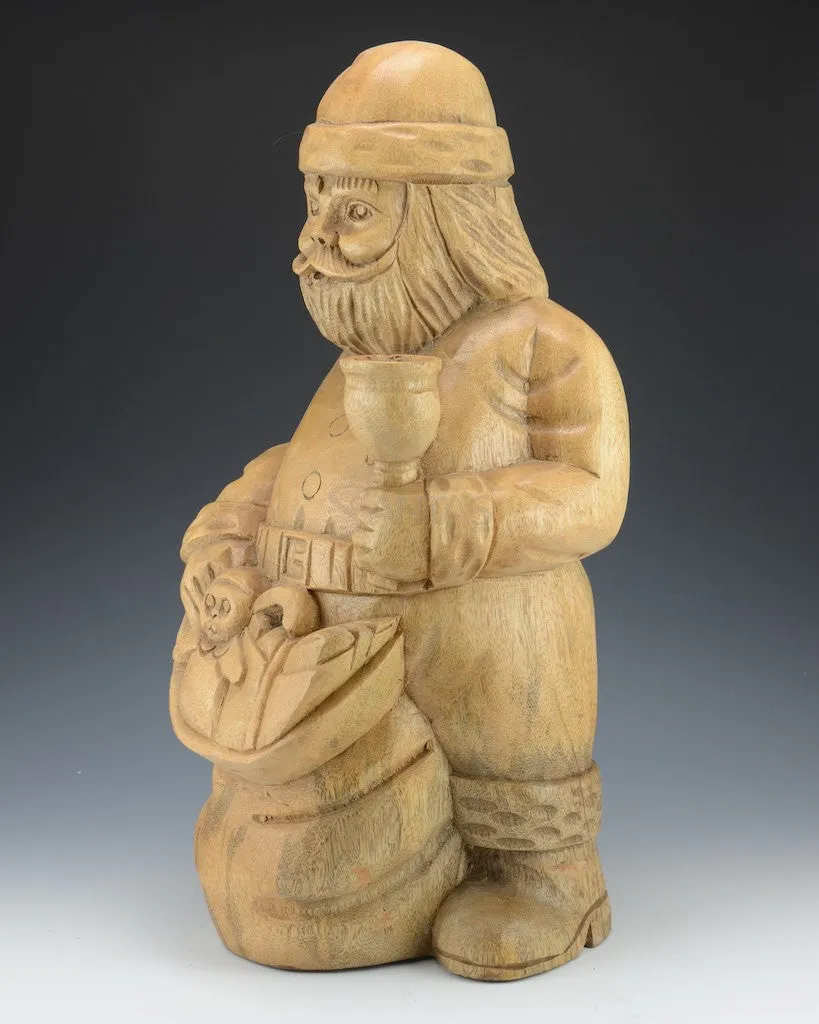 18 inch wooden Santa Claus Carving