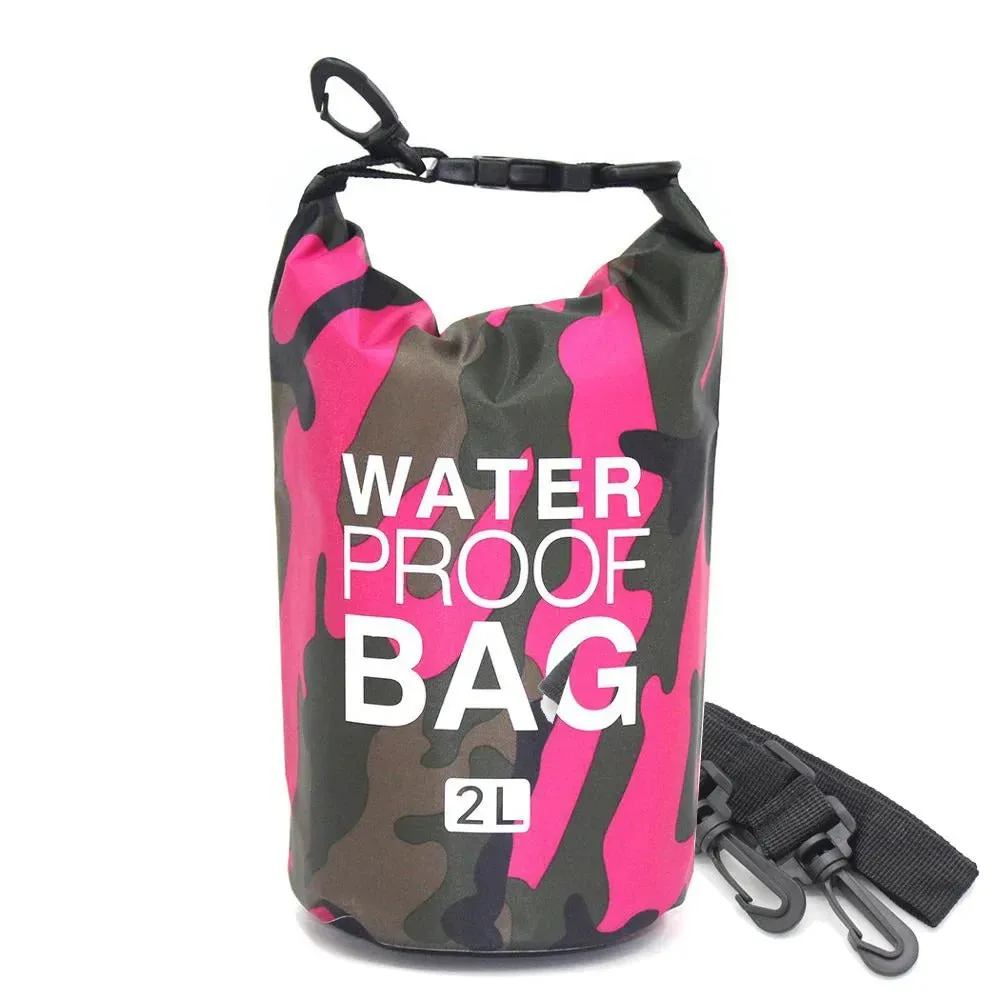 2/5/10/15/20/30L Outdoor Camouflage Waterproof Portable Rafting Diving Dry Bag Sack PVC Coated Swimming Bags for River Trekking