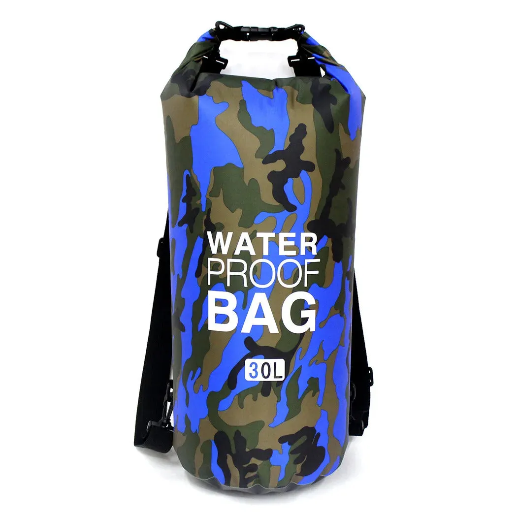 2/5/10/15/20/30L Outdoor Camouflage Waterproof Portable Rafting Diving Dry Bag Sack PVC Coated Swimming Bags for River Trekking