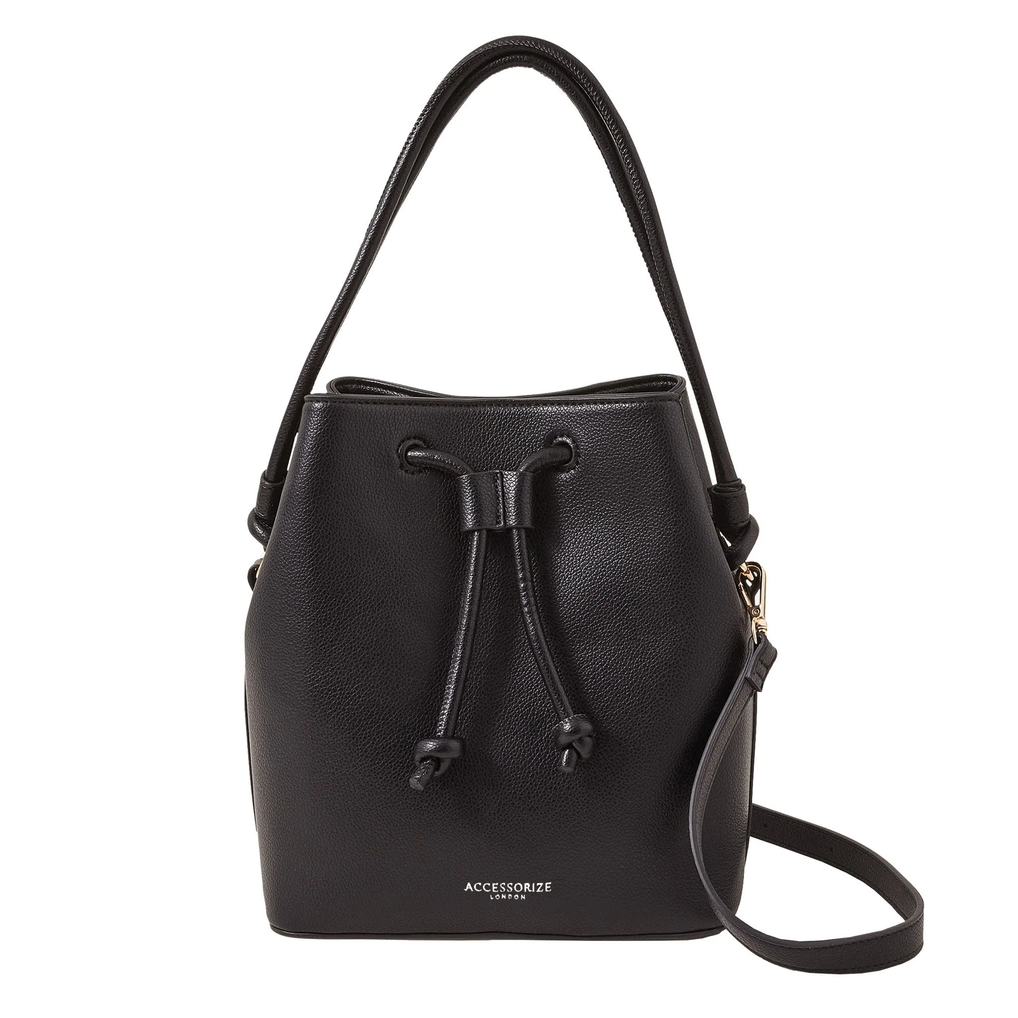 Accessorize London Women's Black Duffle Handheld Bag