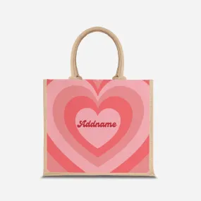 Affection Series Half Lining Jute Bag - Blossom Natural