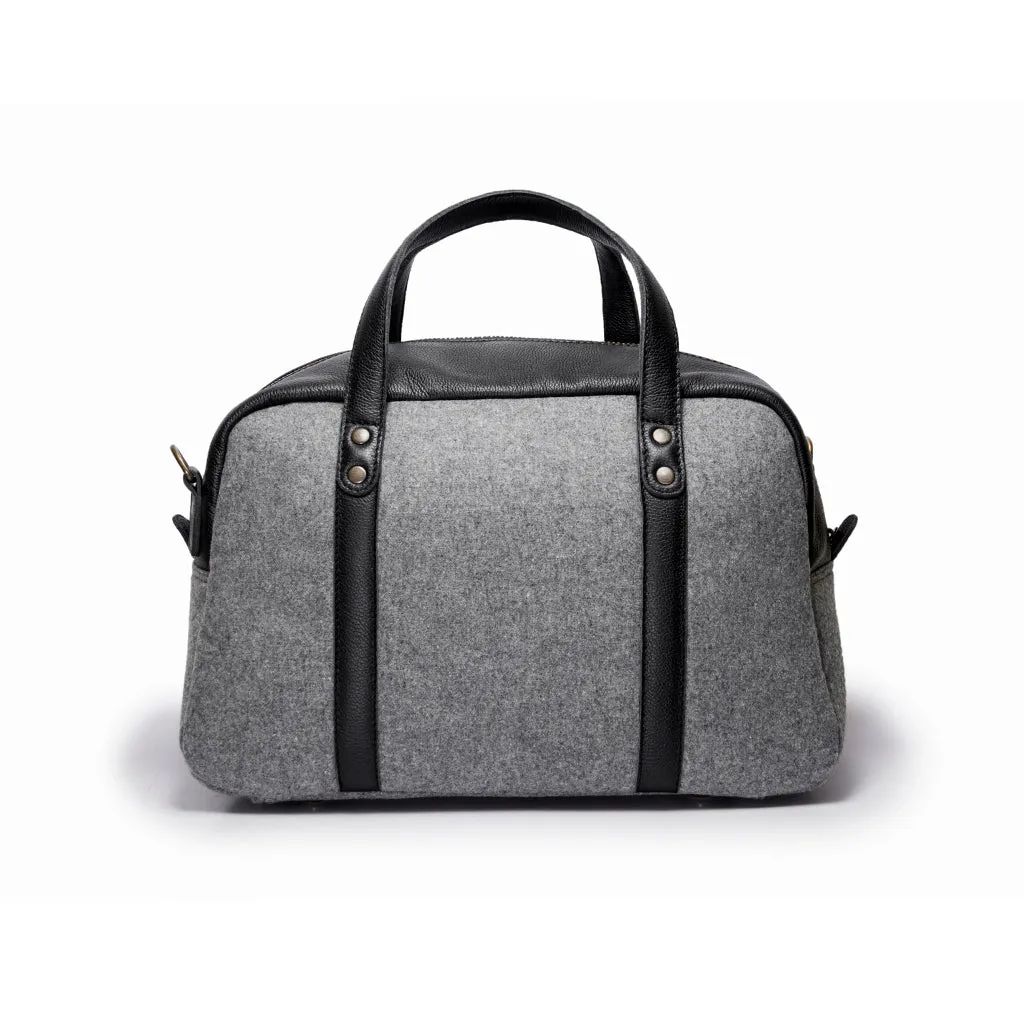 Albatross Weekender - Wool Felt | Black Leather