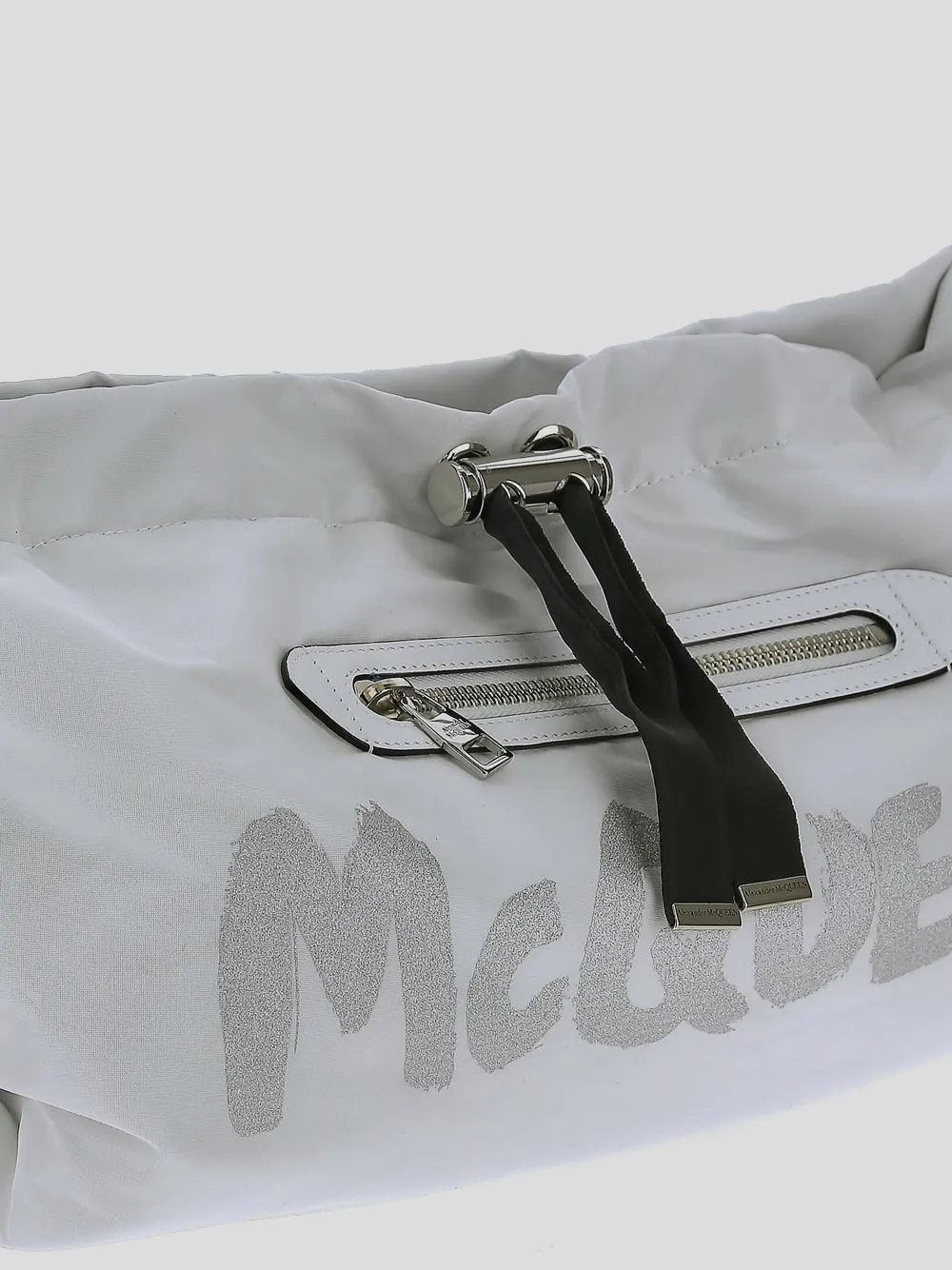 Alexander McQueen Logo Print Drawstring Shoulder Bag