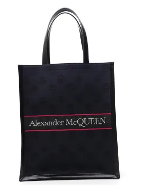 Alexander McQueen Skull Printed Logo Tote Bag