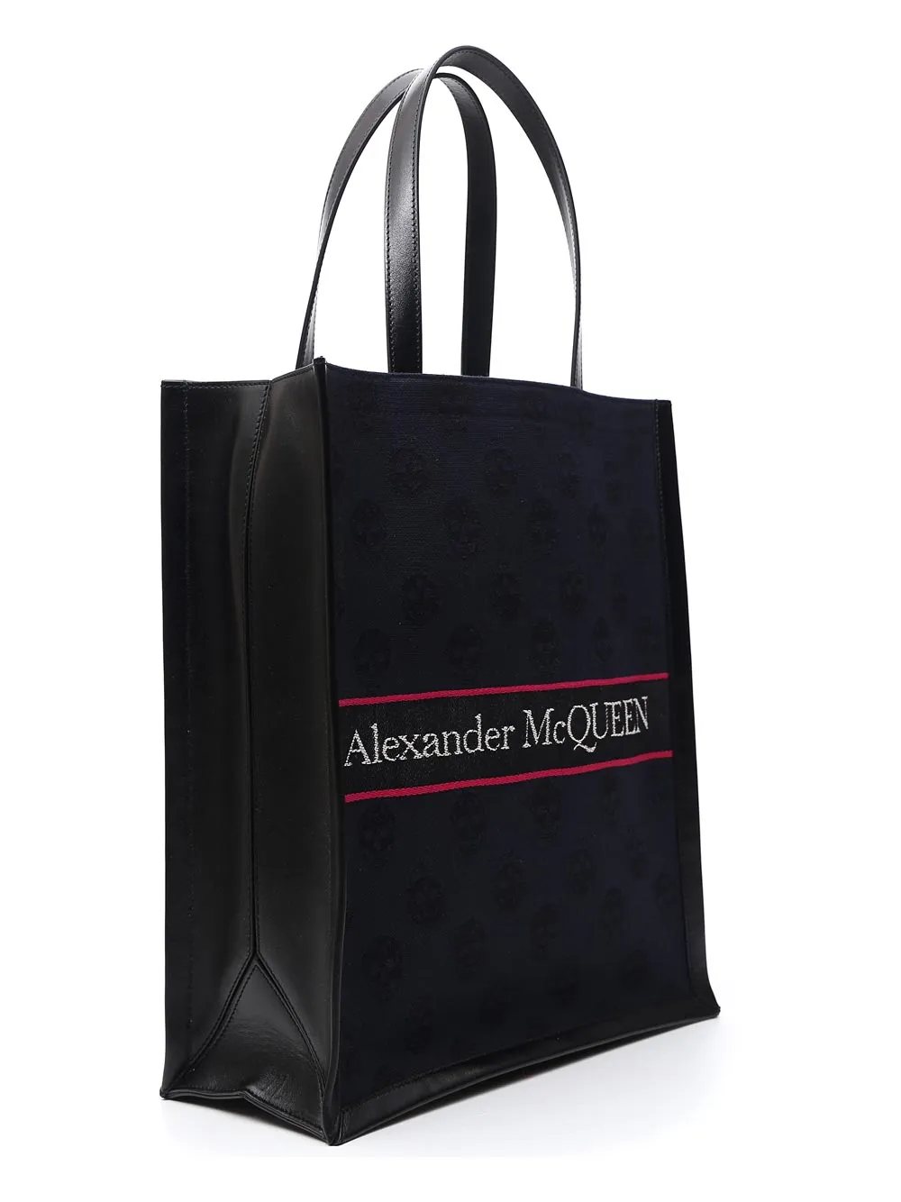 Alexander McQueen Skull Printed Logo Tote Bag