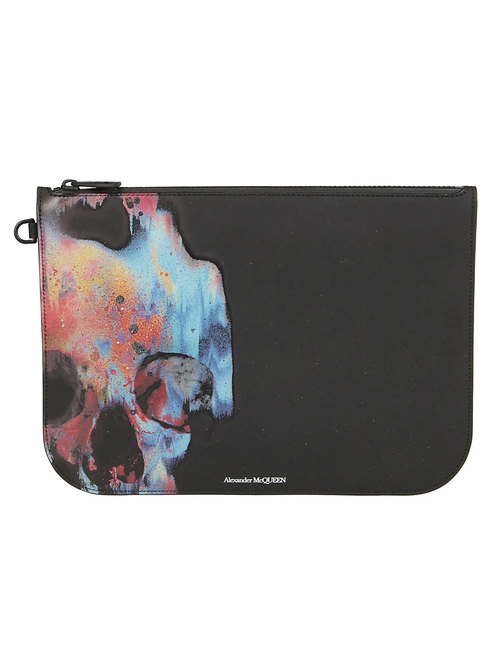 Alexander McQueen Sprayed Skull Printed Clutch Bag