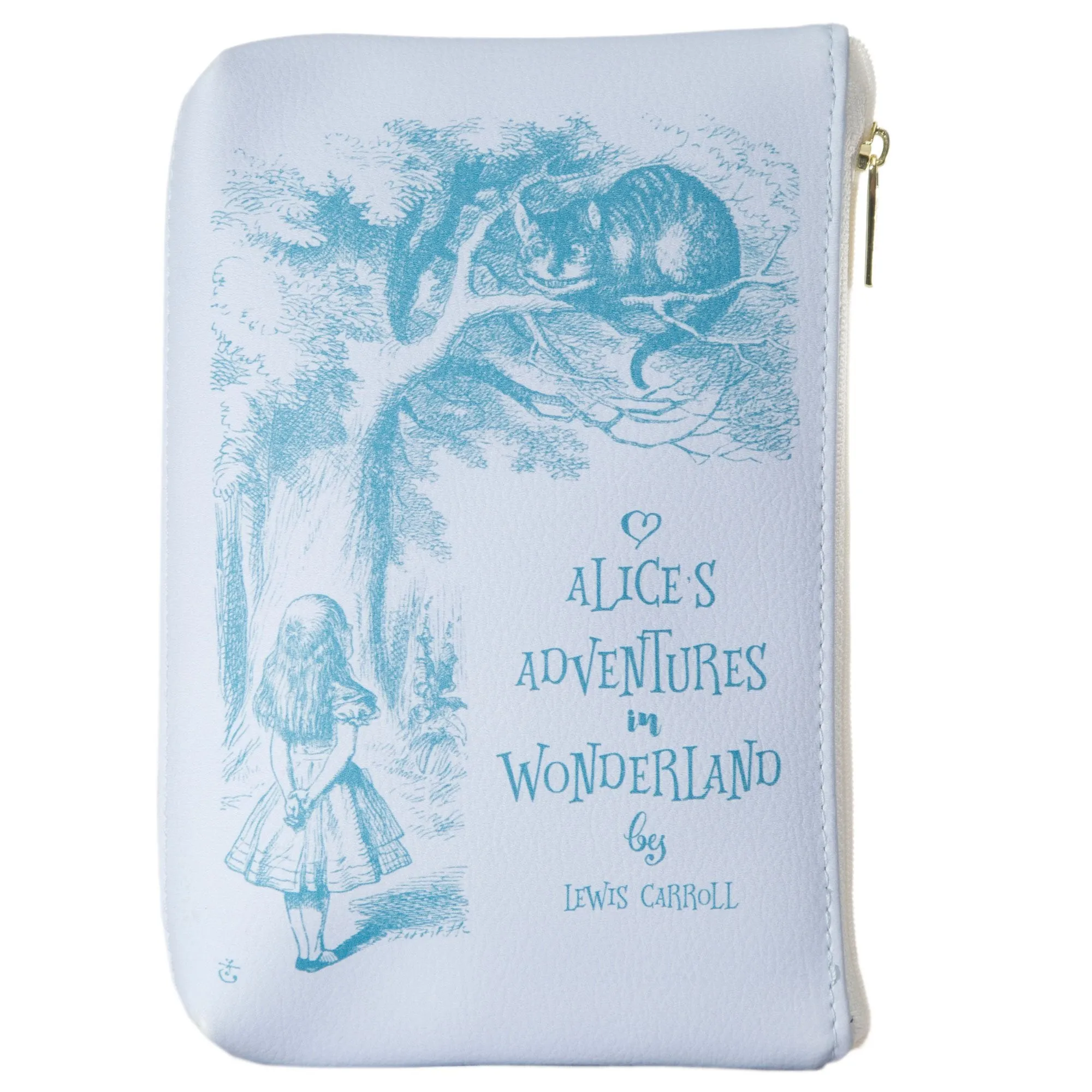 Alice in Wonderland Original Purple Book Pouch Purse Clutch