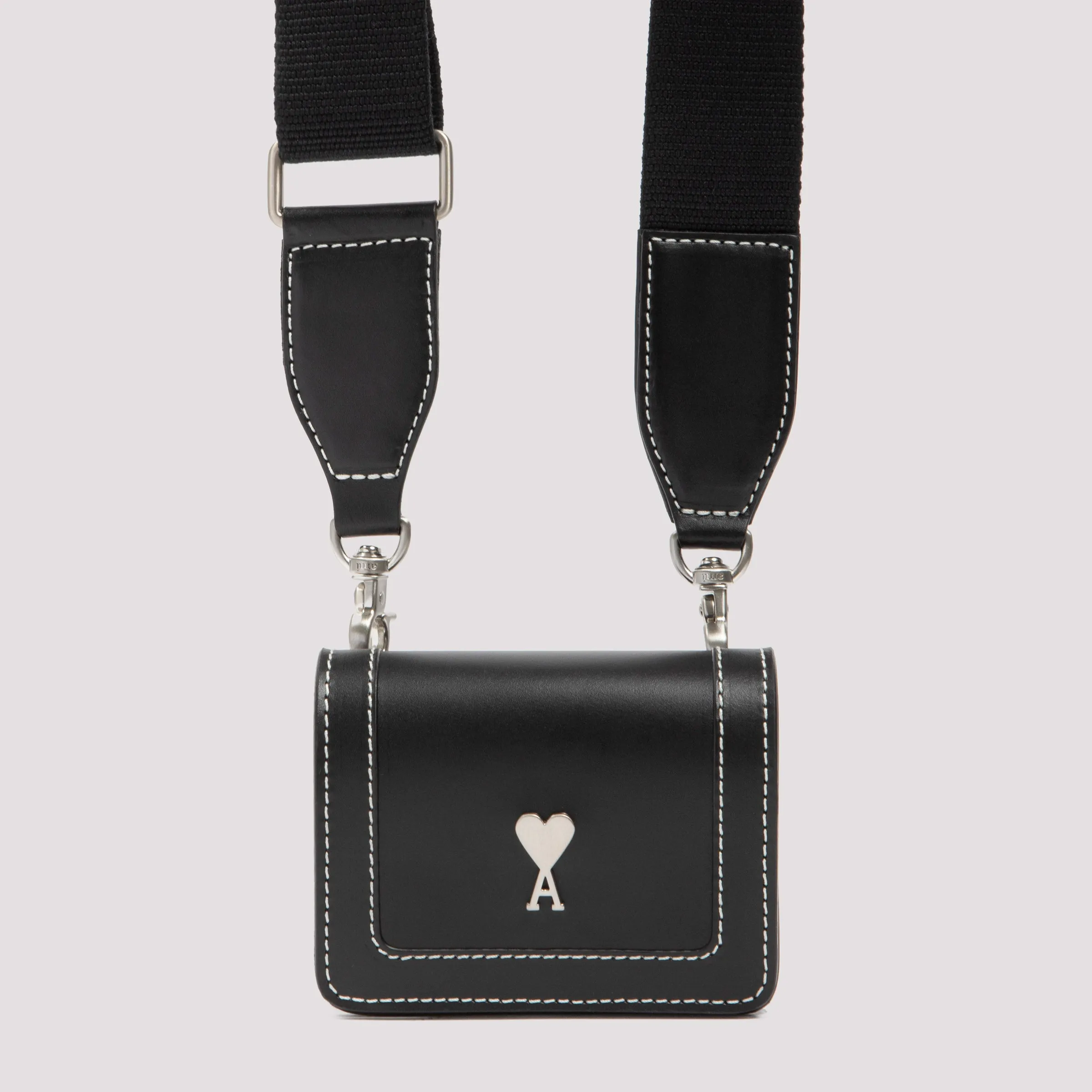 AMI Logo Plaque Shoulder Bag