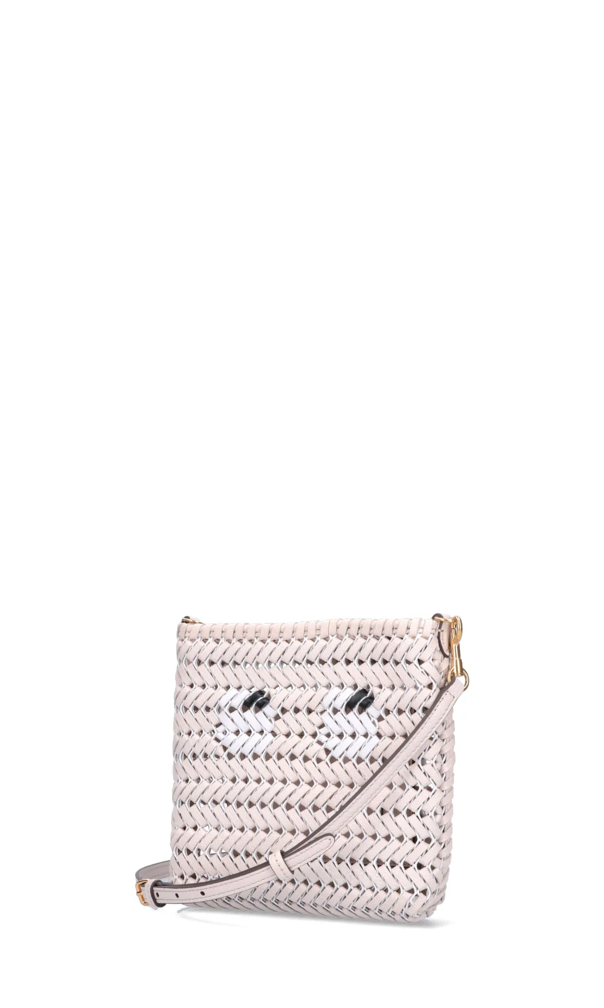 Anya Hindmarch Logo Plaque Woven Crossbody Bag