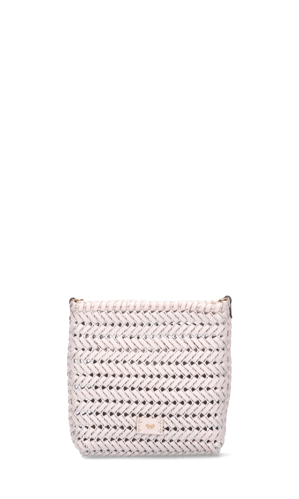 Anya Hindmarch Logo Plaque Woven Crossbody Bag