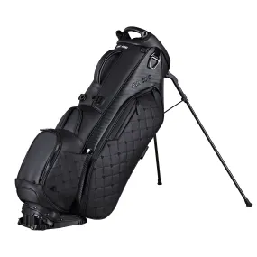 Ask Echo Golf Prestige-5 Way Compact Leather Stand Bag / Black