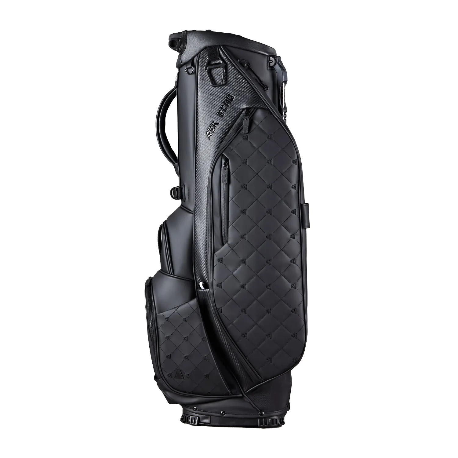 Ask Echo Golf Prestige-5 Way Compact Leather Stand Bag / Black