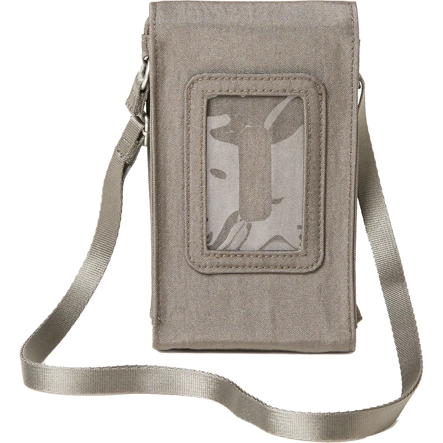 Baggallini Phone Crossbody Sterling Shimmer Nylon