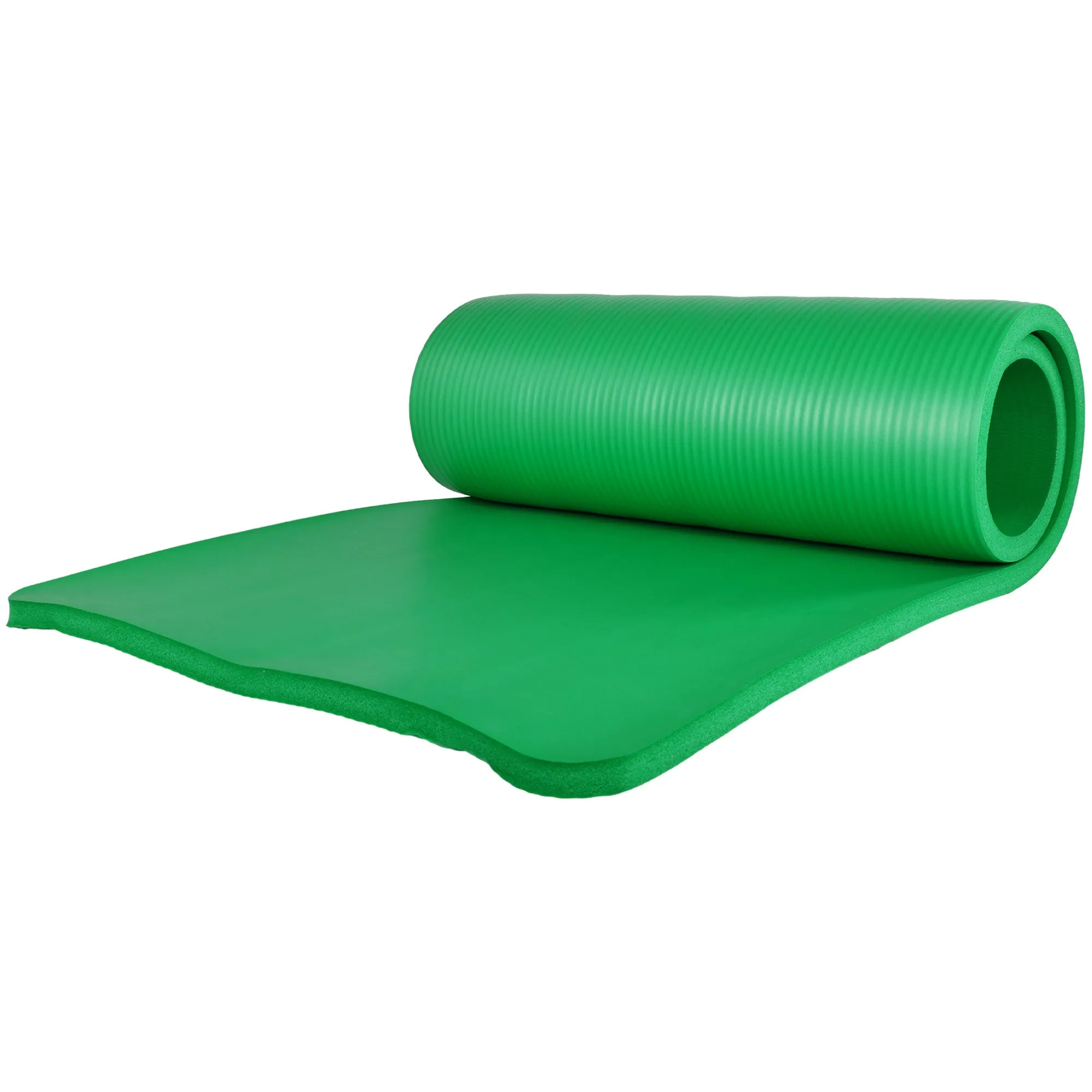 BalanceFrom 71"x24" Anti Tear Yoga Mat w/Strap, Knee Pad & Blocks, Green (Used)