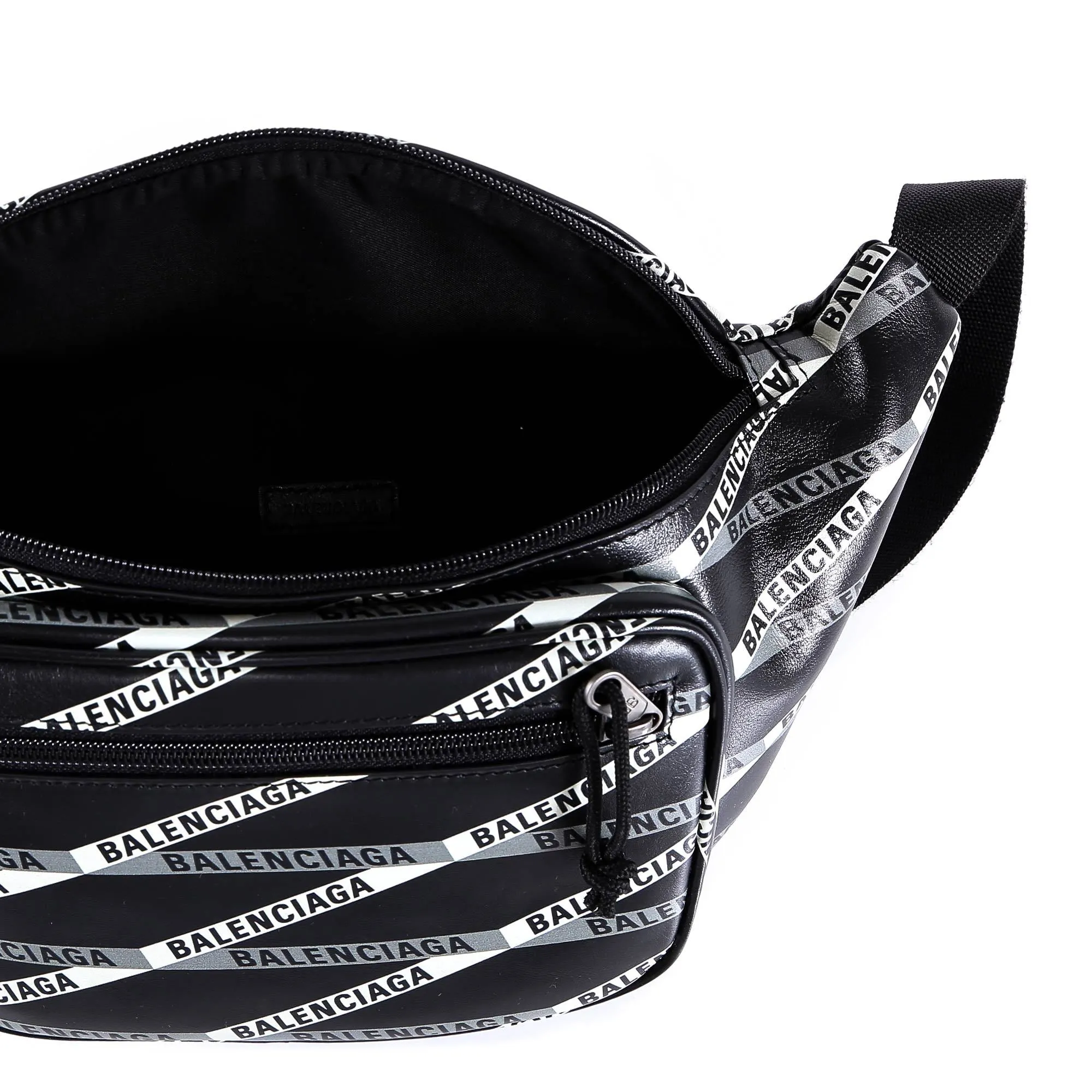 Balenciaga All Over Logo Print Belt Bag