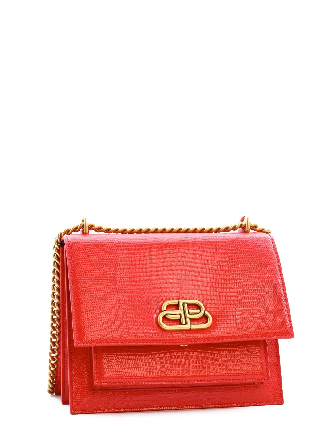 Balenciaga BB Logo Embossed Shoulder Bag