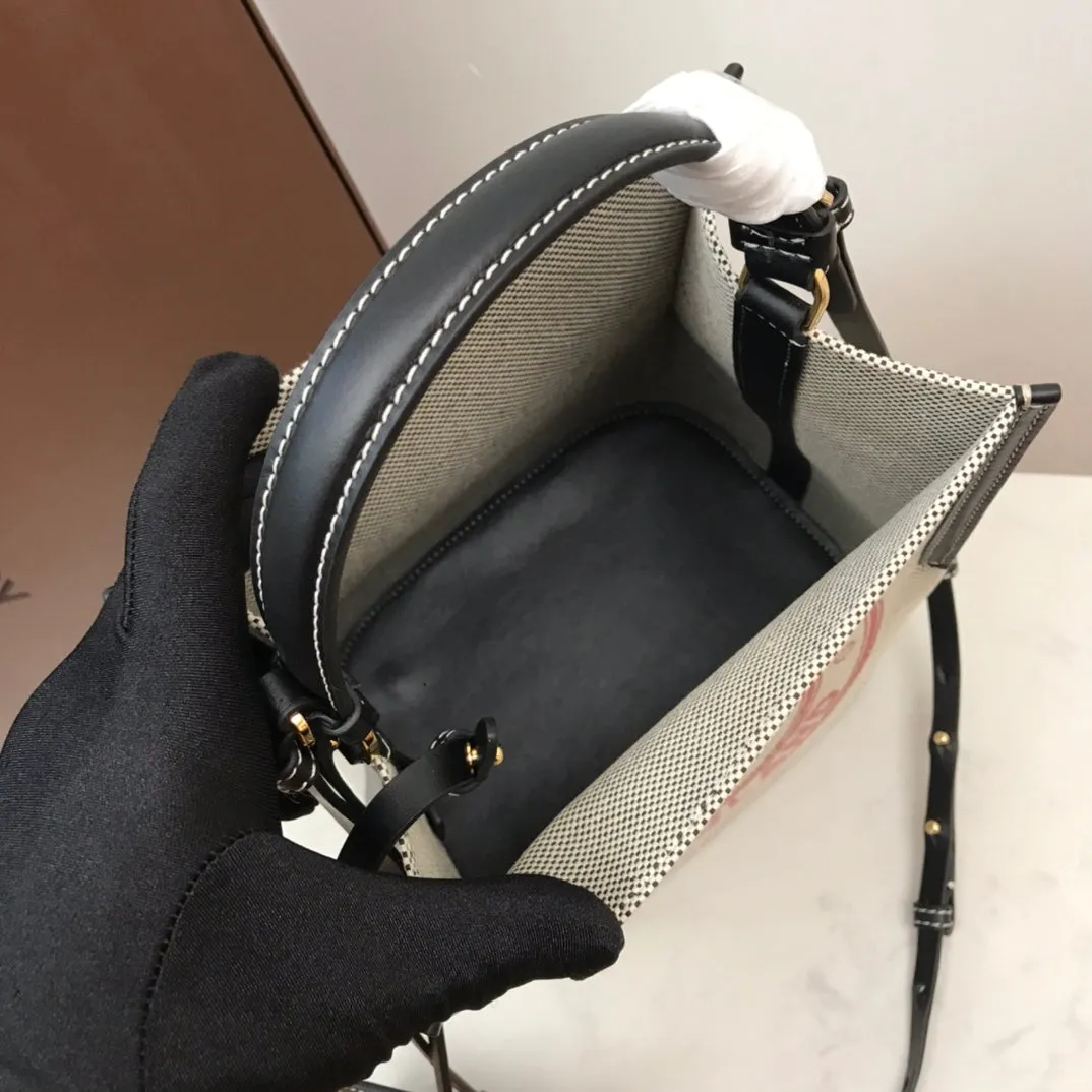 BB PeGucciy Small Canvas Bag Gray For Women, Bags 9.8in/25cm