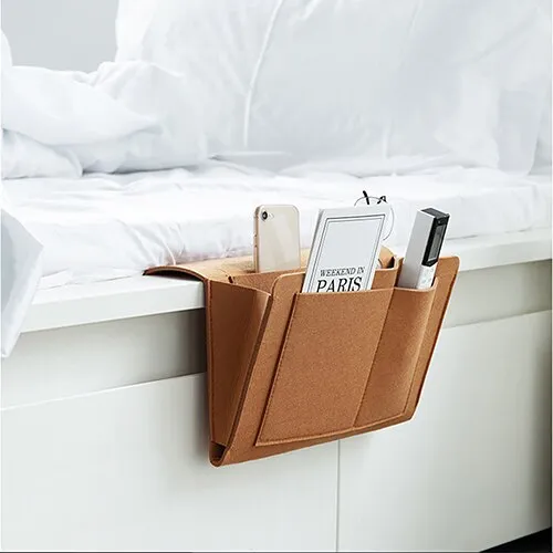 Bedside Bed Storage Organiser Desk Sofa TV Remote Control Storage Hanging Caddy