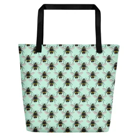 Bees Beach Bag Textiles by Robert Bowen