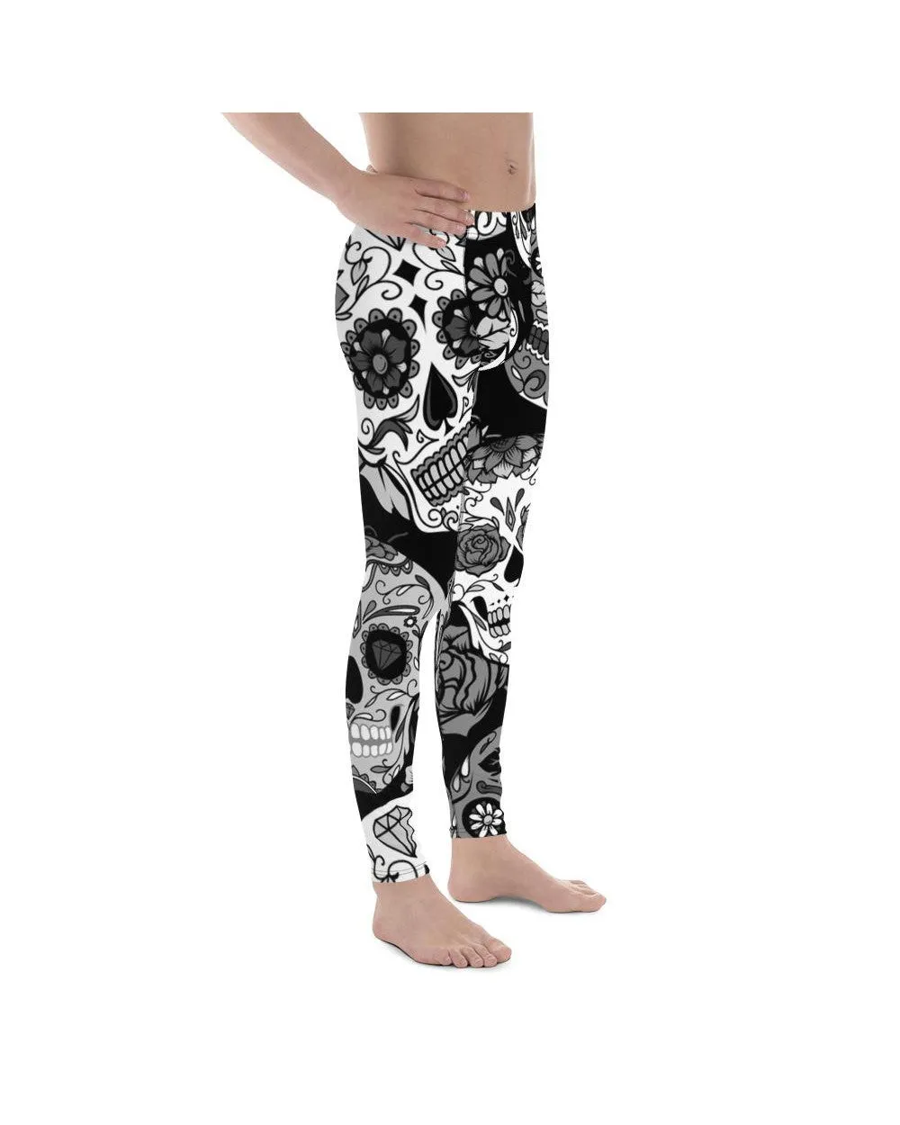 Black & White Sugar Skull Meggings