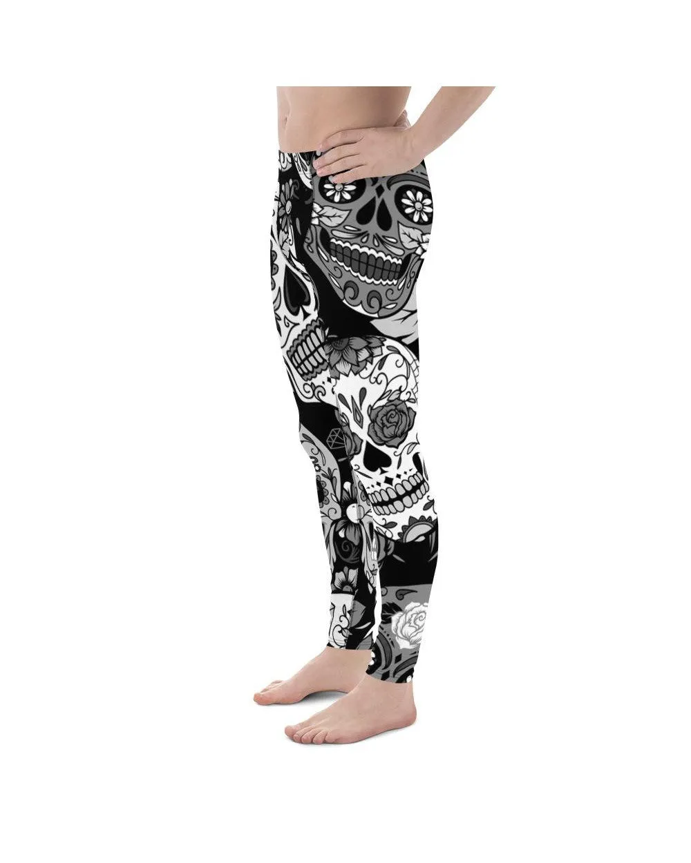 Black & White Sugar Skull Meggings