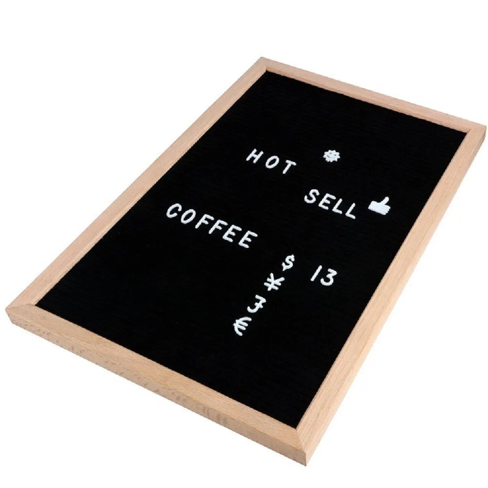 Black Felt Letter Boards Large with 370 Letters