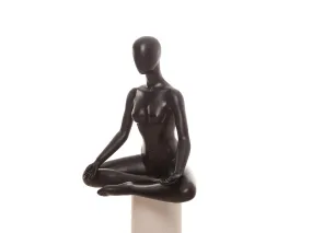 Black Female Yoga Sitting Mannequin MM-YOGA01BK