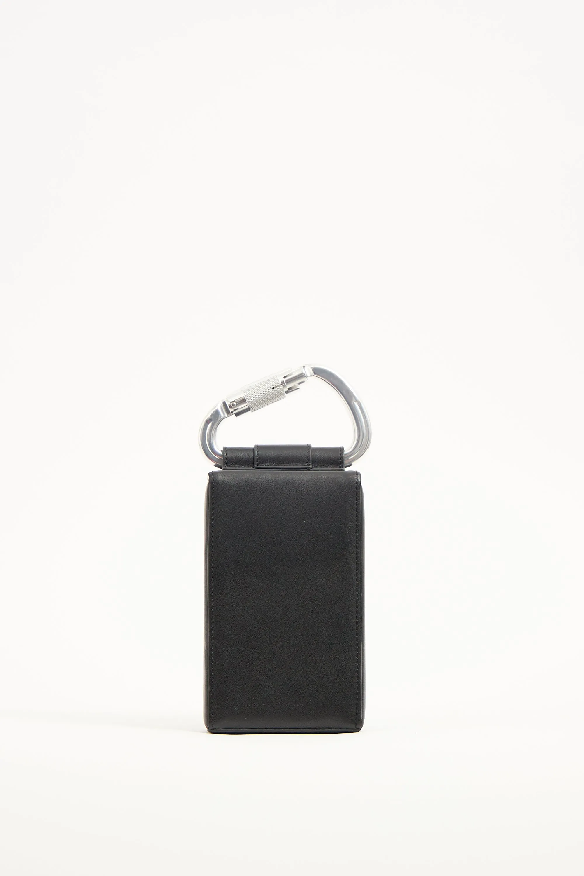 Black Leather Phone Sling Harness Bag