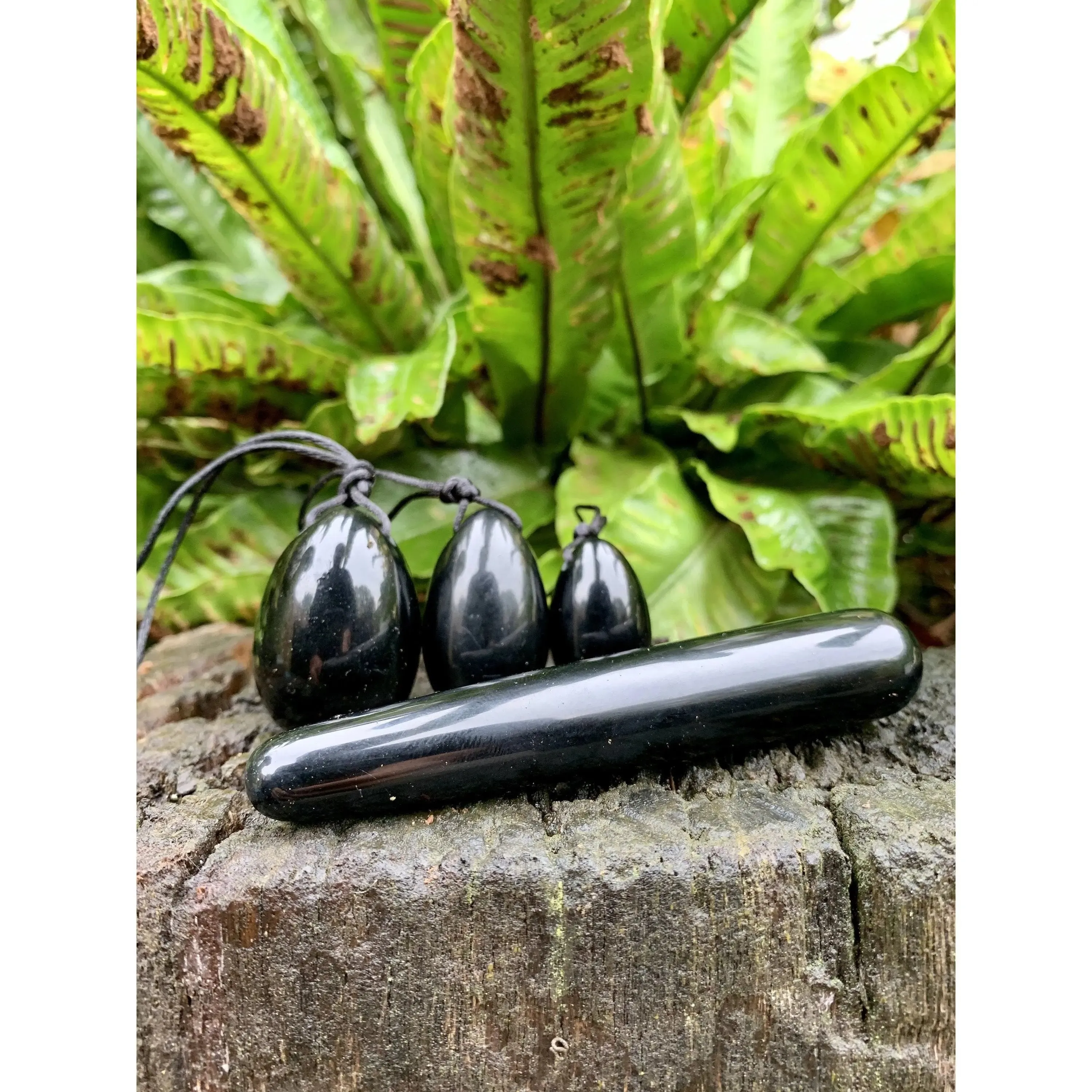 Black Obsidian Yoni eggs and Massage Point