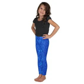 Blue and Navy Henna Tattoo Kid's Leggings