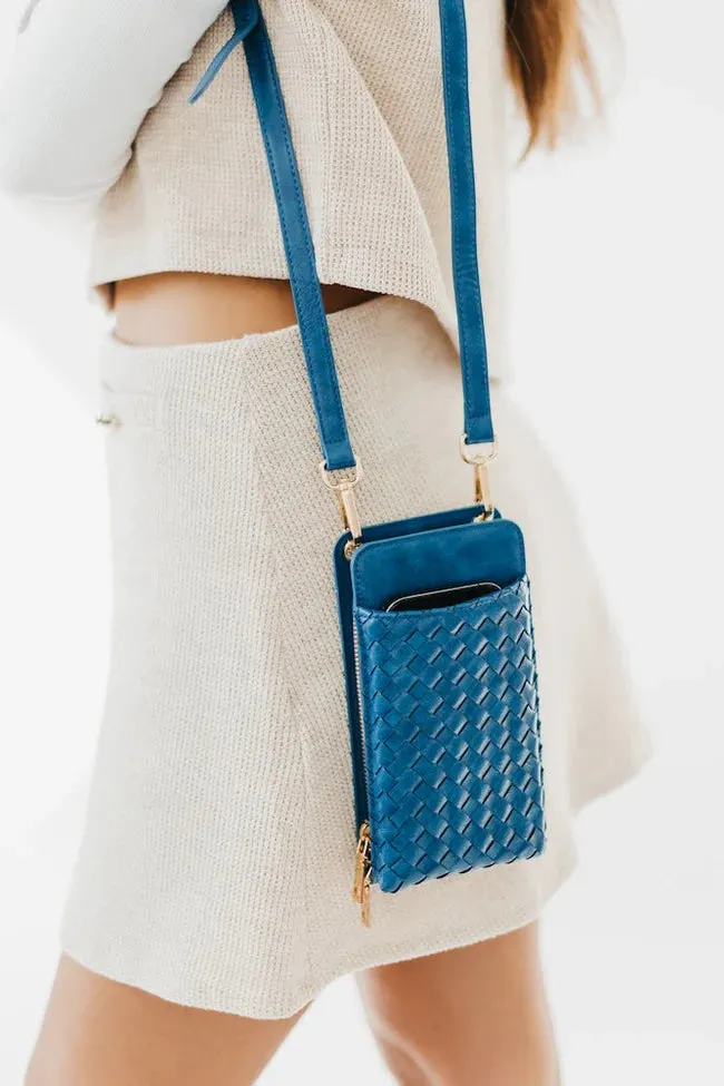 Blue Woven Double Duty Phone Bag