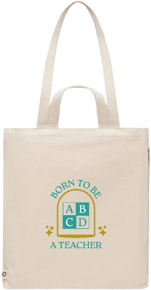 Born to be a Teacher Design - Premium recycled polycotton beach bag