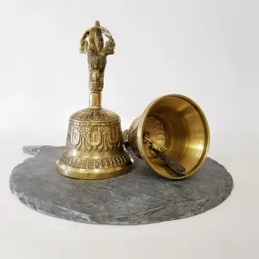 Brass Tibetan Bell Carved