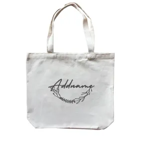 Bridesmaid Monochrome Baby Breath Addname Accessories Canvas Bag