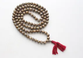 Buddha Eyes Carved Conch Shell 108 Beads Prayer Mala