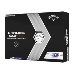 Callaway Chrome Soft X 22 Triple Track Golf Balls 12pk White