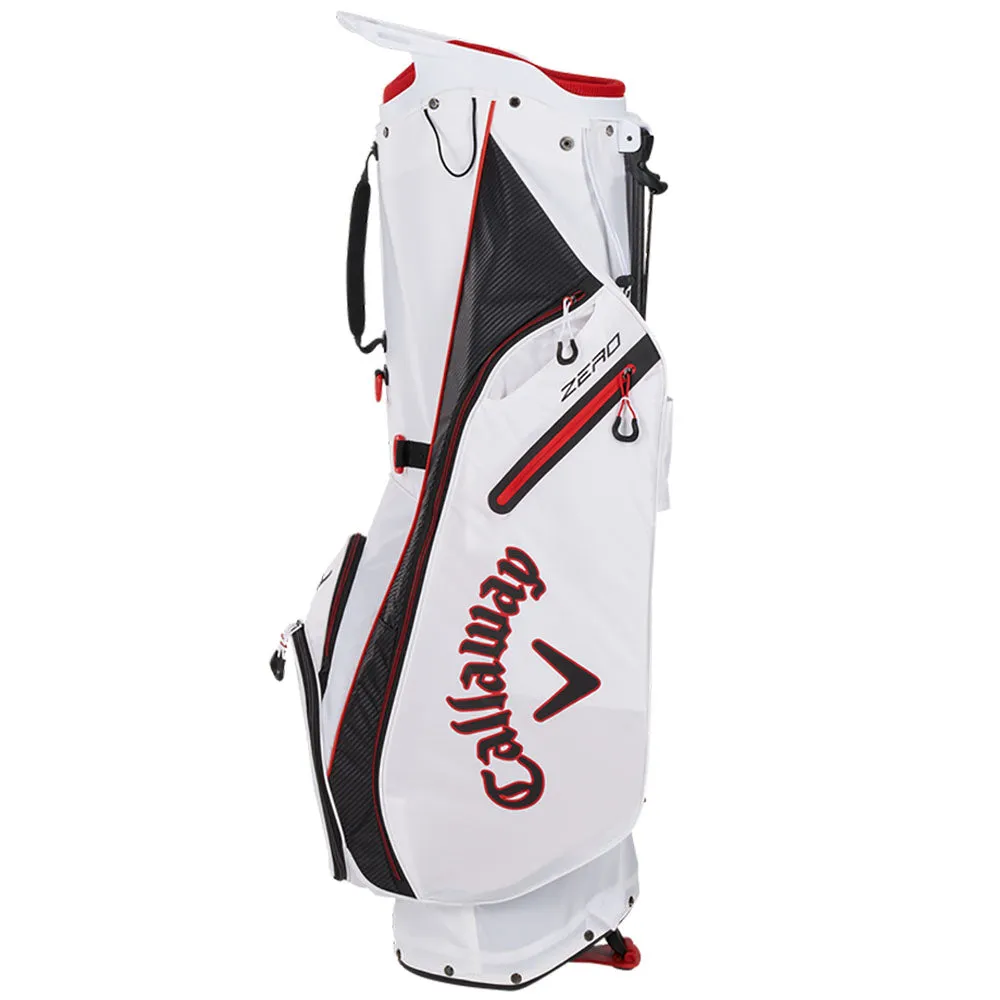 Callaway Hyper Lite Zero Double Strap Stand Bag - White/Black/Red