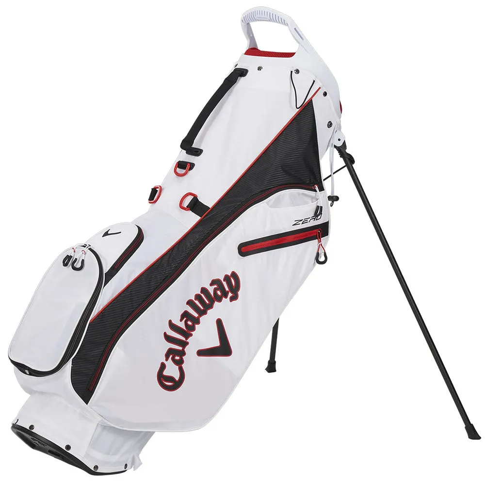 Callaway Hyper Lite Zero Double Strap Stand Bag - White/Black/Red