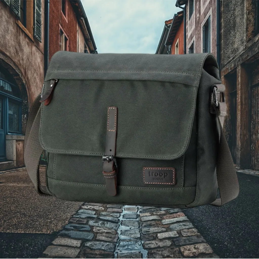 Canvas Messenger Bag - Tablet Friendly Troop London Heritage Bags