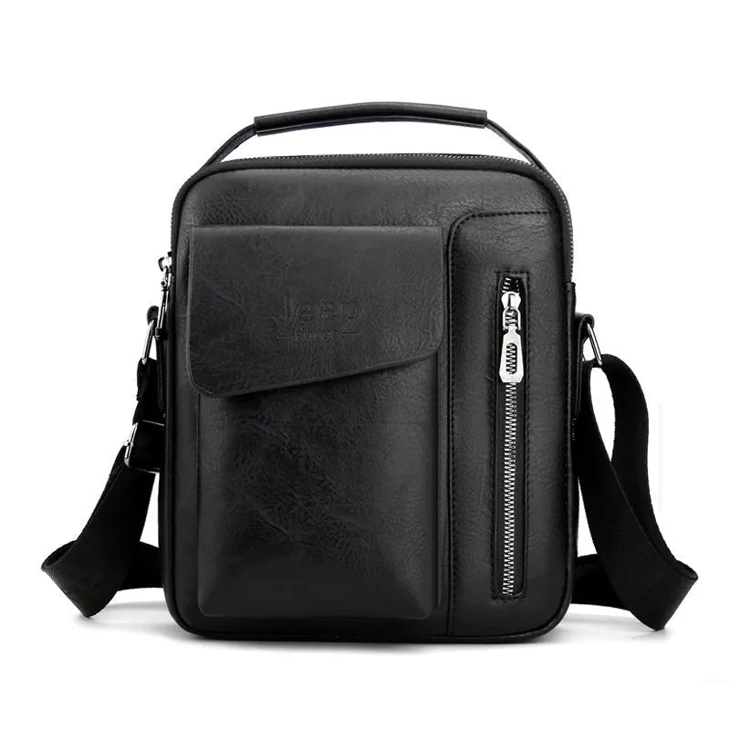 Casual Men Shoulder Bag Vintage Crossbody Bags High Quality Male Bag PU Leather Handbag Capacity Men Messenger Bags