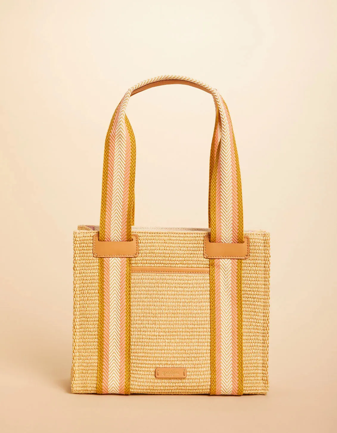 Charlie Zip Tote Straw