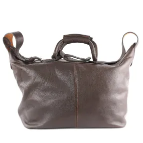 Chocolate buffalo genuine leather Palermo bag