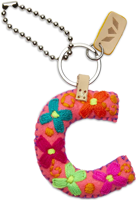 Consuela | Pink Felt Letter Charms