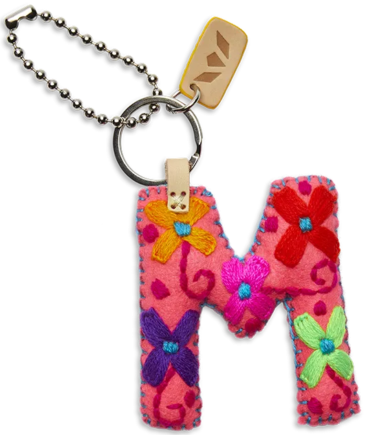 Consuela | Pink Felt Letter Charms