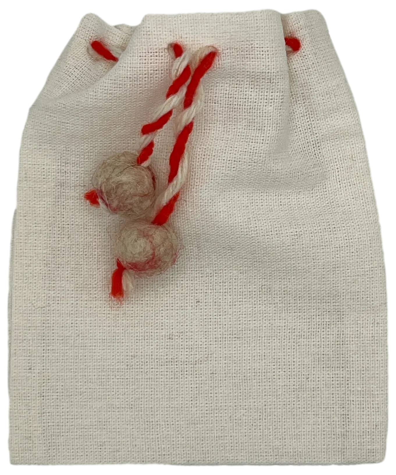 Cotton Gift Bag with Wool Drawstring