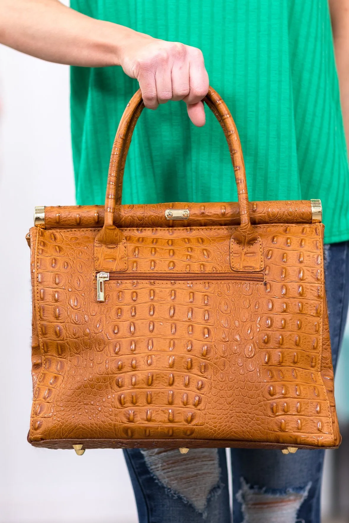 Country Girl Dreamin' Brown Cow Hide Tan Leather Purse