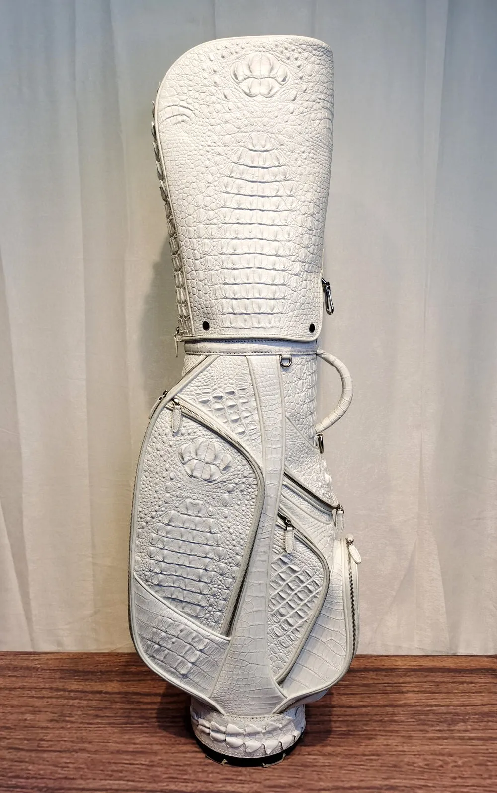 Crocodile Bone Leather Golf Bags ,Golf Sets , Golf Cart Bags  & Golf Stand Bags White