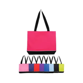 Customizable Colorful Zipper Shoulder Tote Bag